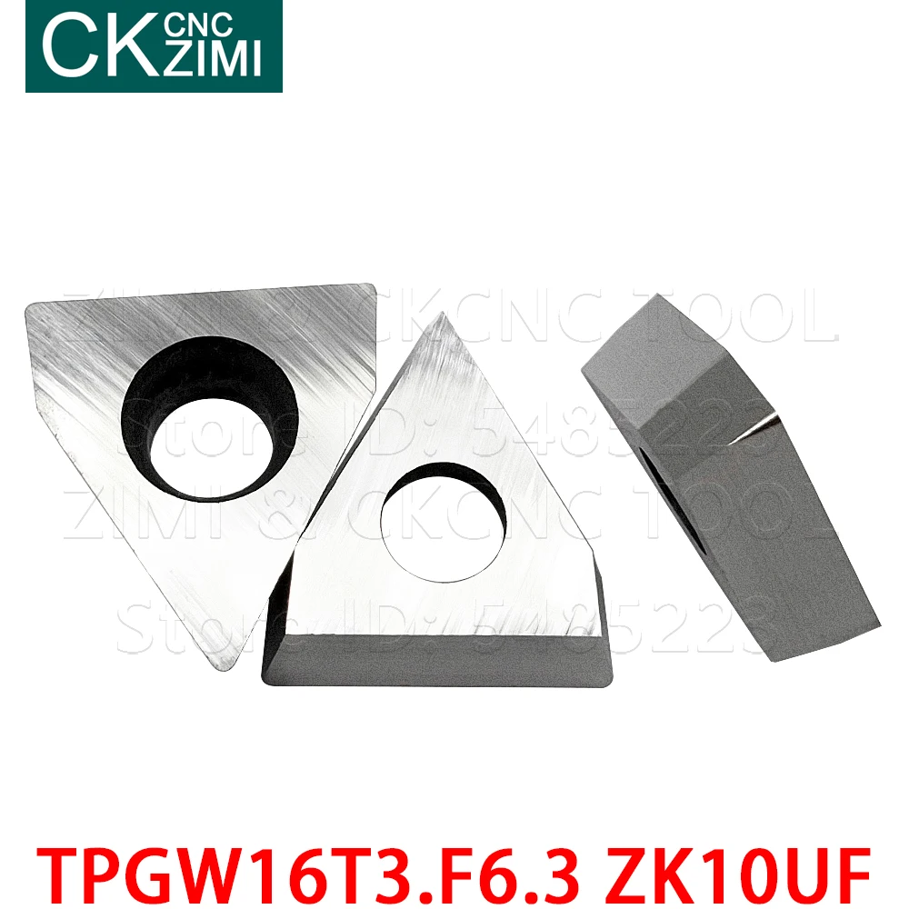 TPGW16T3.F6.3 ZK10UF Carbide Dạng Xay Miếng Dụng Cụ Cắt CNC Chamfering Dao Indexable Kim Loại Tiện Dụng Cụ Thép Không Gỉ