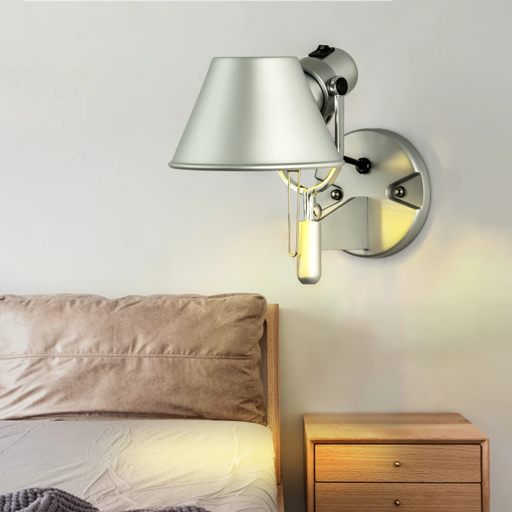 Modern Led Wall Lamp Bedroom Wall mount light for Bedside Bedroom Adjustable Lighting Corridor sconce solid nightlight bed side