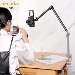 VIJIM LS06 Desk Mount Stand C-clamp Mount Flexible Arm Extend Light Stand With 360° Ballhead Microphone Stand Ring Light Bracket