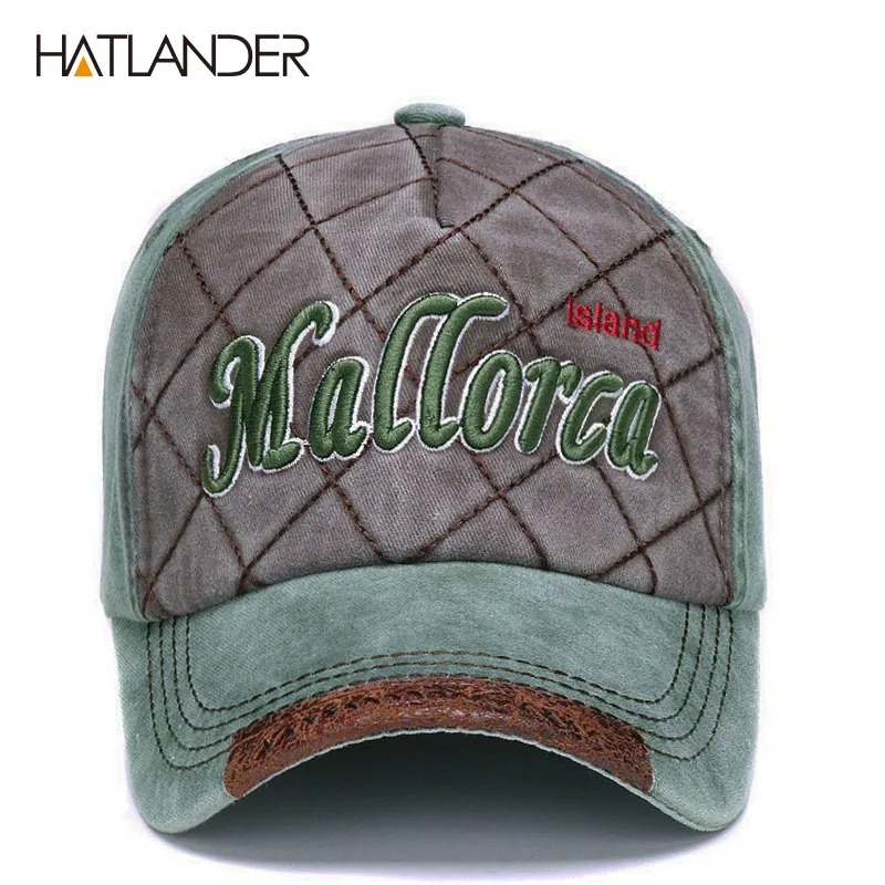 HATLANDER Fashion letters baseball caps outdoor sports hats vintage gorras embroidery casual snapback cap adjustable sun cap hat