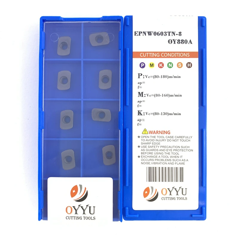 

Oyu EPNW0603 EPNW 0603 EPNW0603TN-8 OY880A быстрый фреза EPNW06 карбидные вставки для ASR06 токарный станок с чпу инструменты