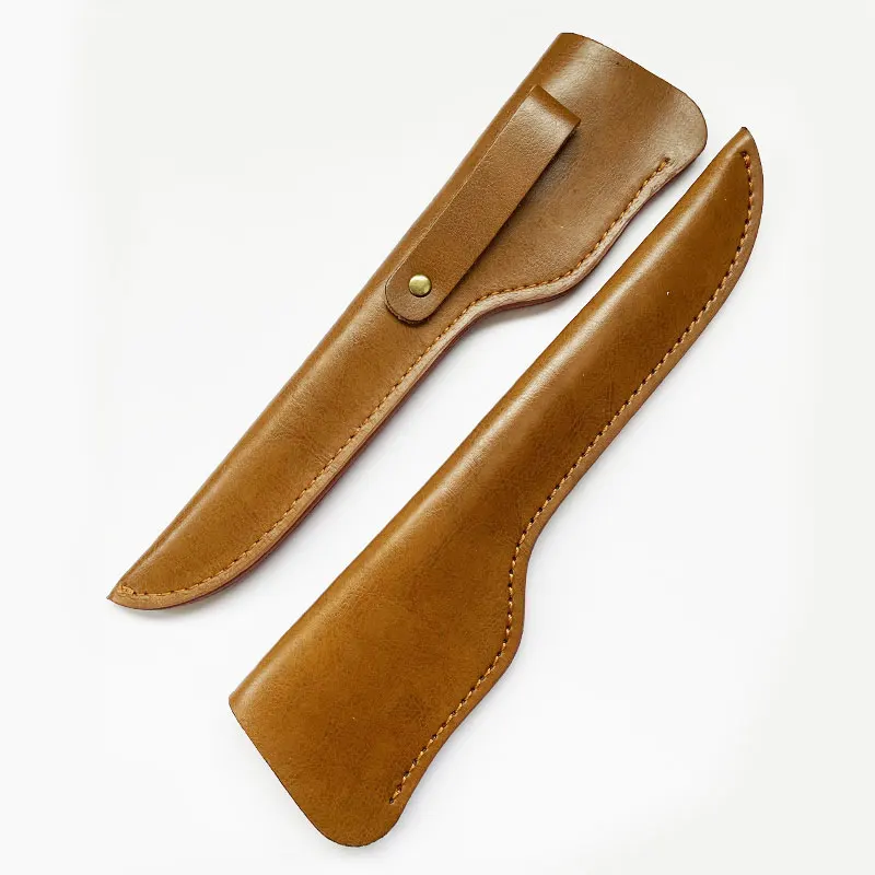 1piece First Layer Cowhide Leather Knife Scabbard Shell Deboning Knife Case Universal Long Knife Sheath Kitchen Knife Parts