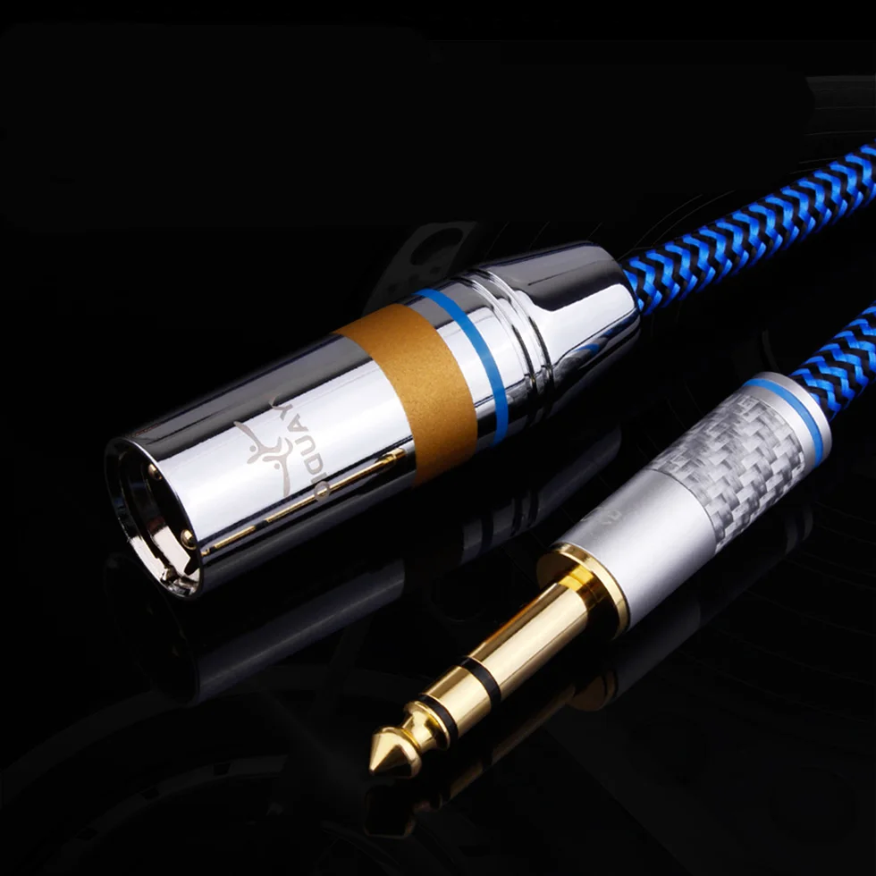 HIFI 6N OCC 6.35mm 6.5 to XLR Male To Female Professional Audio Cable for Microphones Speakers Sound Consoles Amplifier