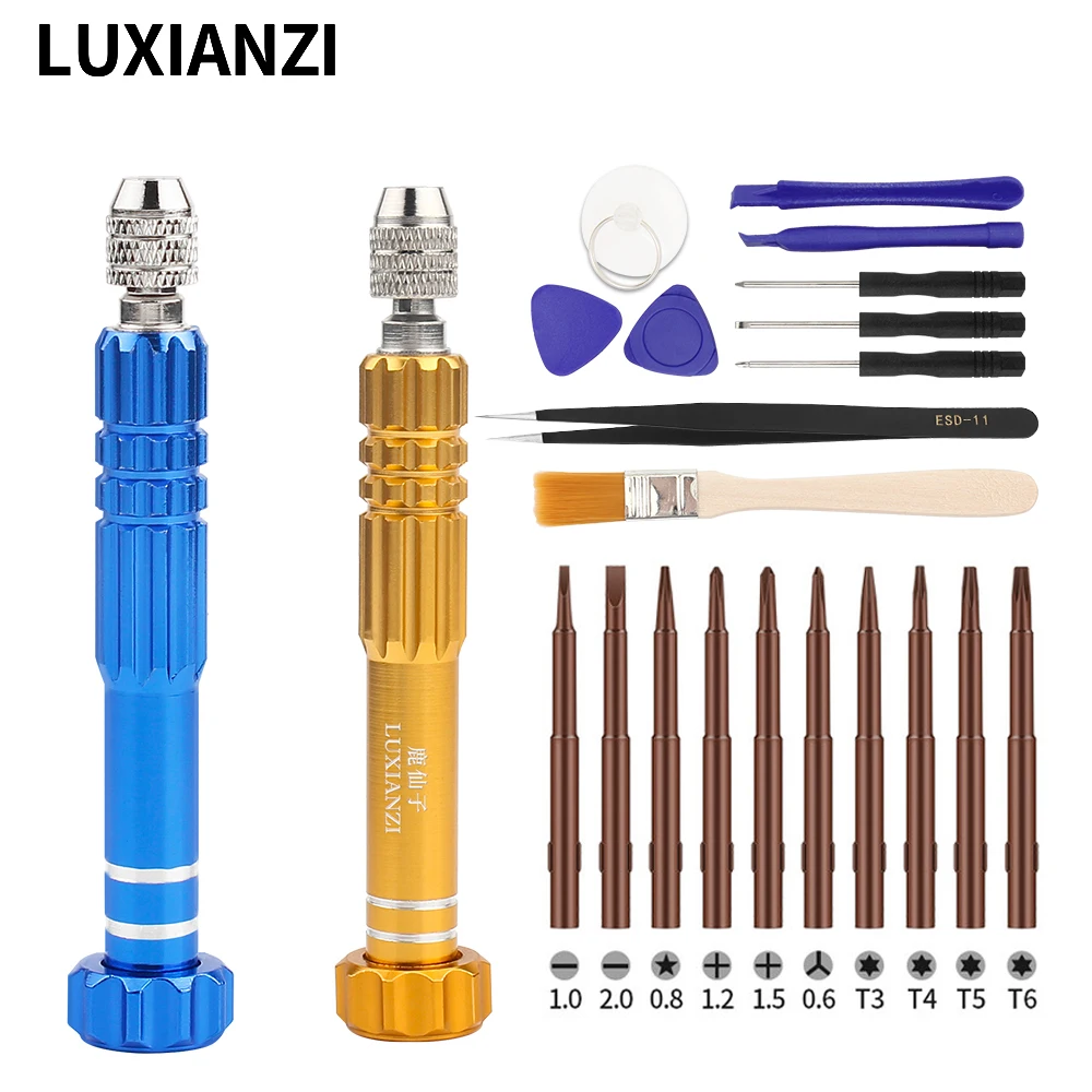 LUXIANZI Magnetic Screwdriver Kit Precision Bit Set For Iphone Samsung Phones Tablet PC Multi-function Repair Removal Hand Tools