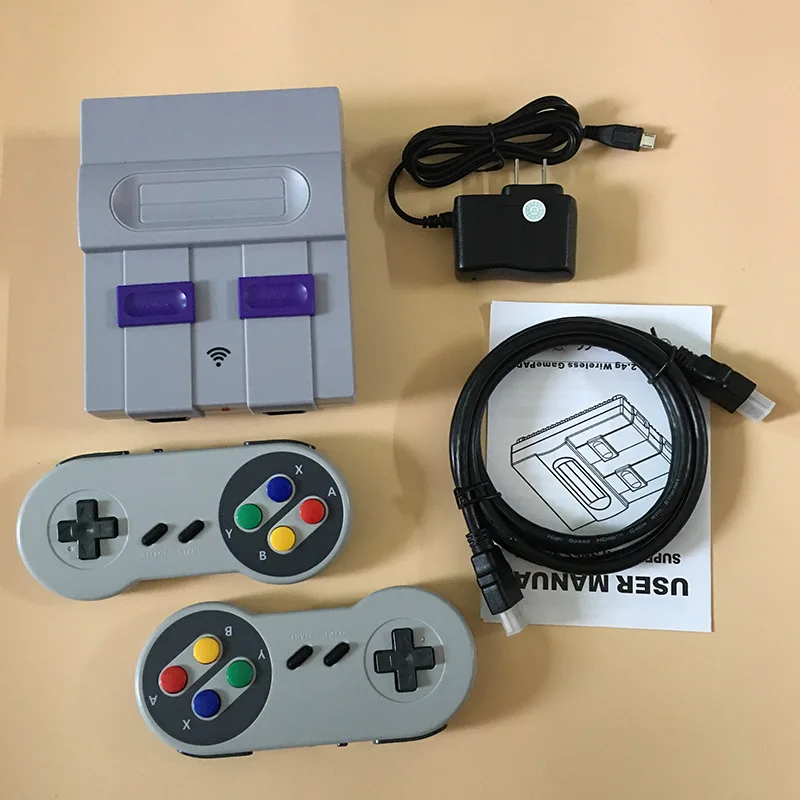 

SN-03 821games Retro Video Game Console ForSnes Game with 2 Wireless Gamepad Controller HD HDMI TV Out Classic GamesPlayer kids