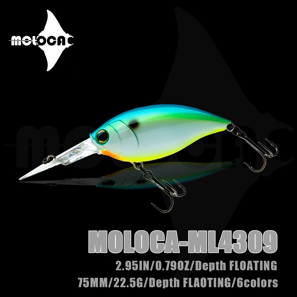 

Crankbait Fishing Accessories Lure Weights 22.5g 75mm Floating Topwater Pesca Wobblers Trolling For Black Minnow Angeln Zubehor