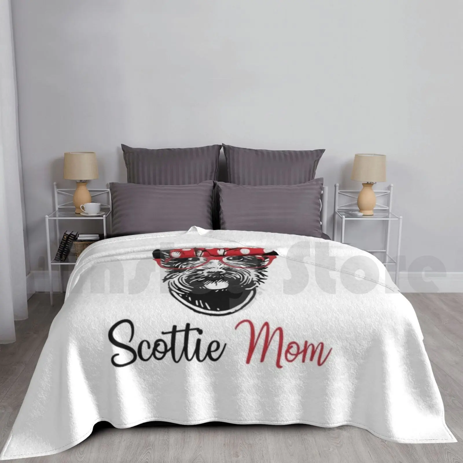 Scottie Dog-Scottish Terrier Blanket Fashion Custom Scottie Dog Scottish Terrier Scottie Mom Scottie Dad