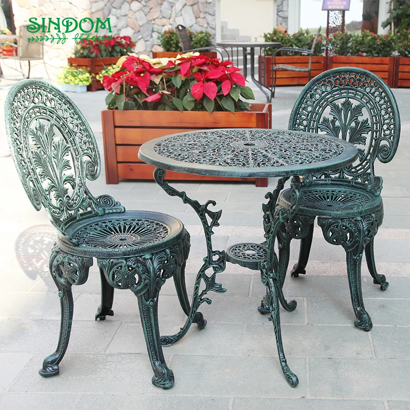 Pretty Quality Coffee Balcony Metal Garden Set table with Chairs