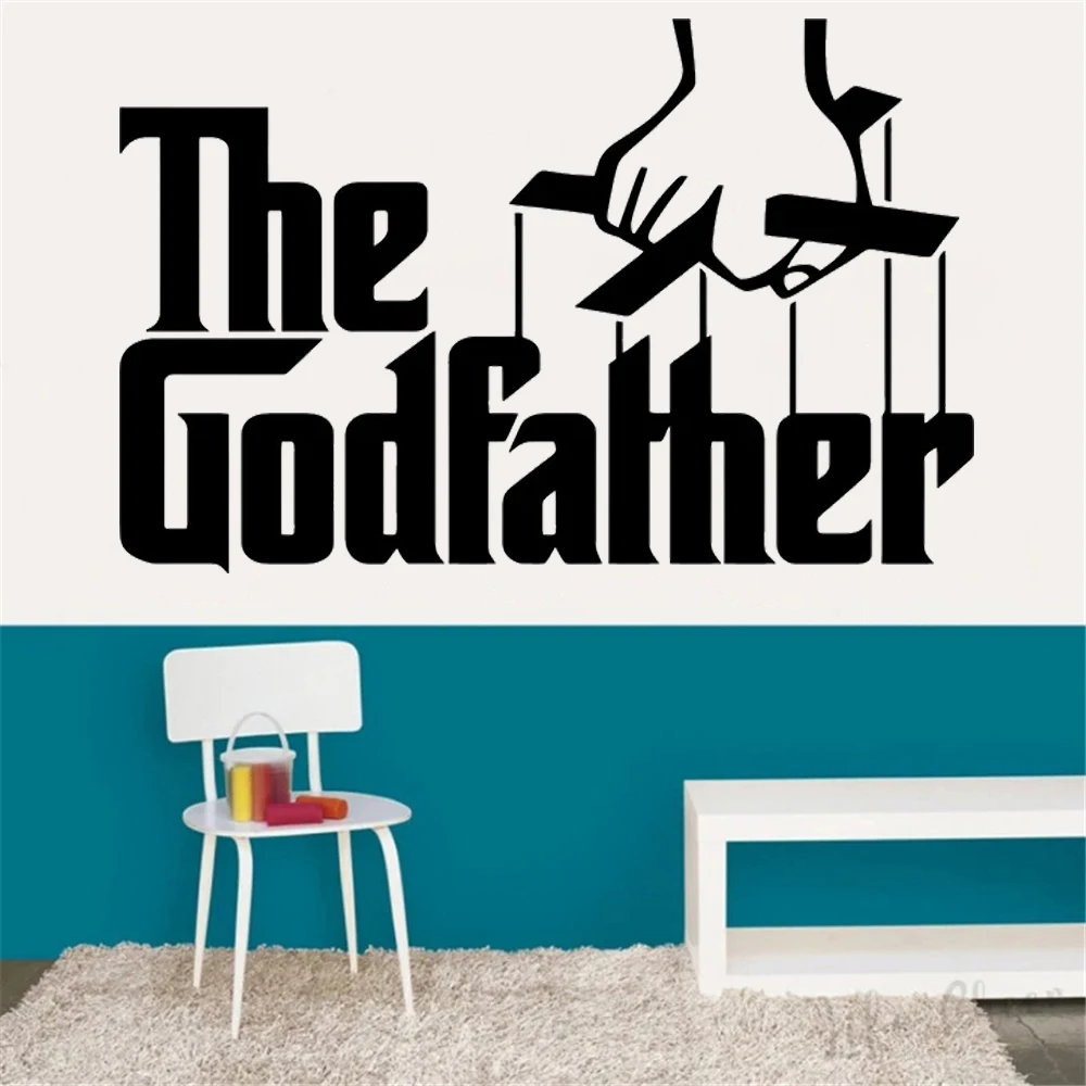 The Godfather Wall Stickers Gangster Mafia Movies Decor Murals Vinyl  Decals For Bedroom Livingroom Decoration Poster HJ0293