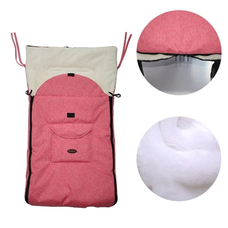 Bebê saco de dormir carrinho de criança sleepsacks infantil cadeira de rodas envelopes footmuff windshield inverno para fora à prova vento velo quente macio