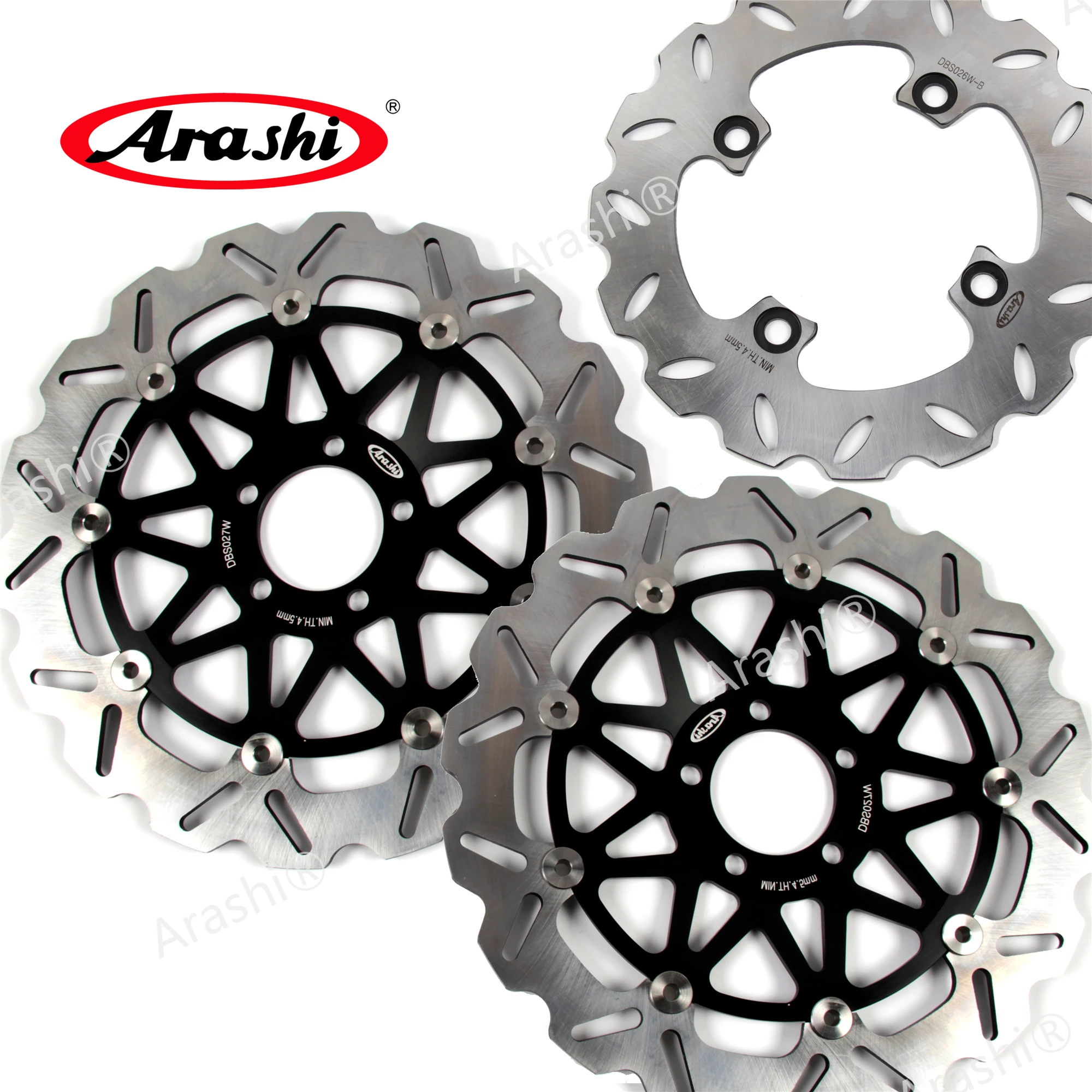 

ARASHI NINJA ZX9R CNC Front Rear Brake Rotors Brake Disc Set For KAWASAKI ZX-9R NINJA 2002 2003 02 03 ZX 9R ZX 9 R NINJA