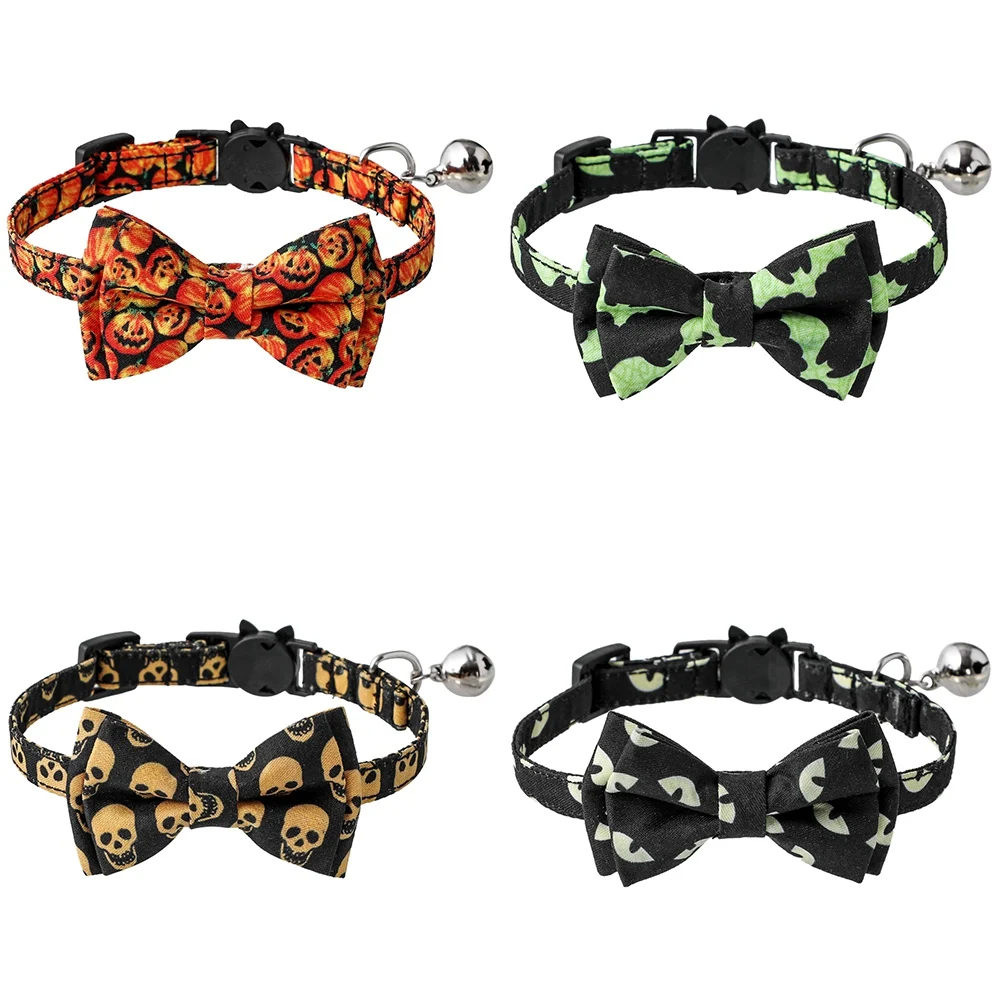 Pet Dog Cat Necklace Multi Color Pet Bow Tie For Halloween Cat Collar Pet Dog Bow Tie Puppy Pet Collar Accessories