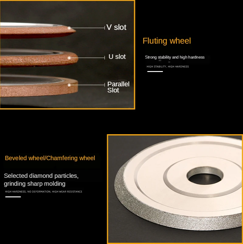 Untuk Wandeli Qx-zd-1200 Mesin Pemotong Ubin Keramik Ubin Bevel Bulat Tepi Grinding Wheel Slotting Pisau