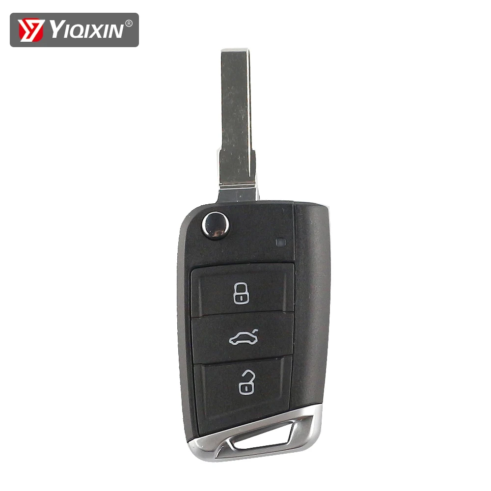 YIQIXIN Flip 3 Button Folding Key For VW Volkswagen Tiguan A7 MQB VII Golf 7 MK7 4 5 Passat B5 B6 Polo Touran For Skoda Octavia