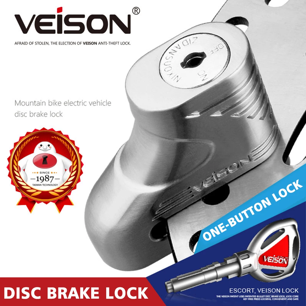 VEISON Motorcycle Lock Bike Theft Pretection Brake Bike Lock Moto Locks Waterproof Brakes Disc Lock Moto Motorbike