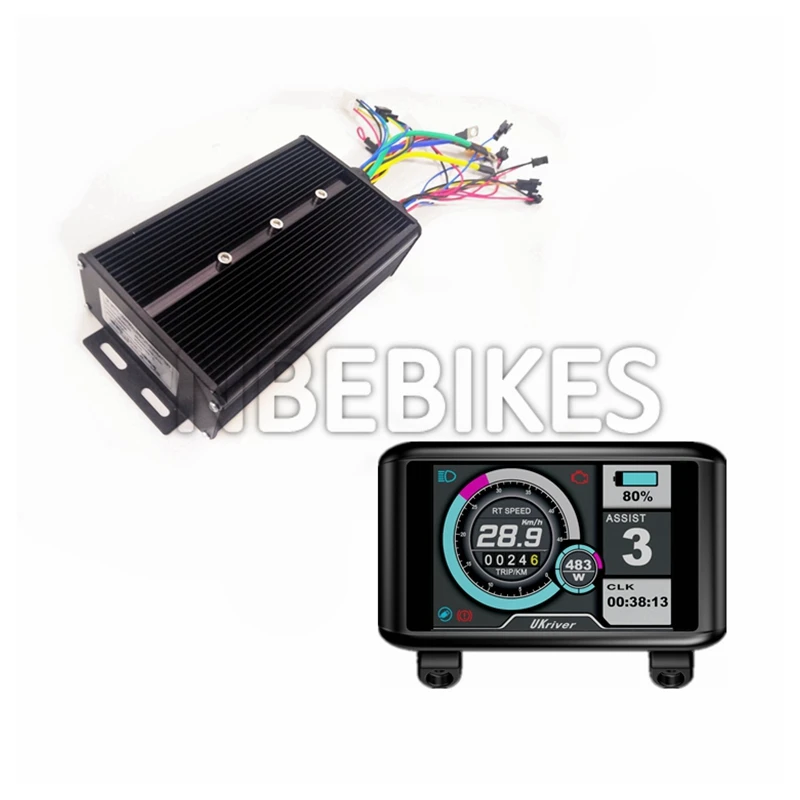 US Stock NBpower 48V/72V 45A Sine Wave Dual Mode Ebike Controller for 2000W Ebike motor + SW900/UKC1 Display