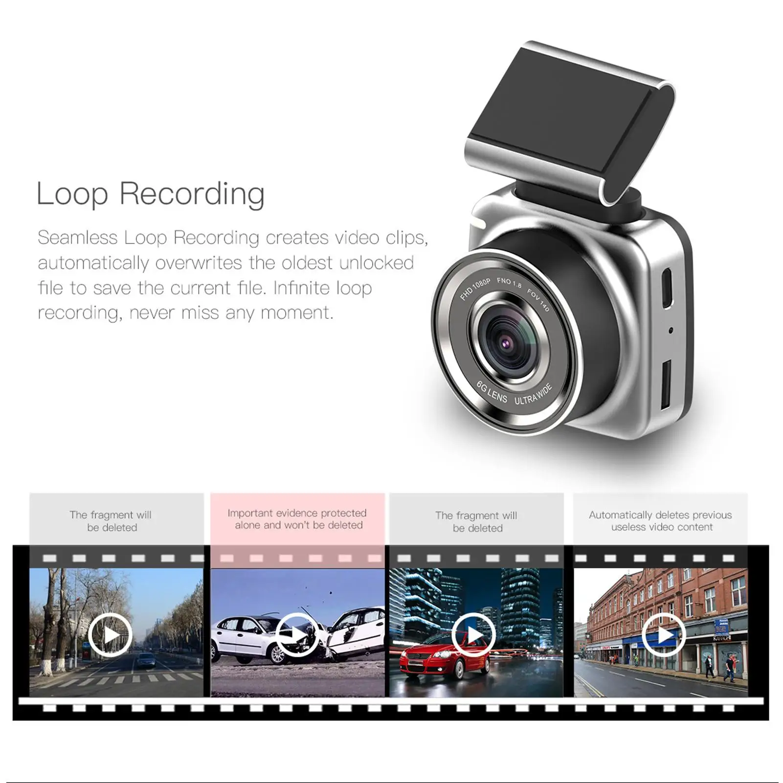 

Q2N 2 Inches HD Screen 135 Degree Lens 1080P Auto Car Camera Driving Recorder G-sensor Universal Car Accessories Interior