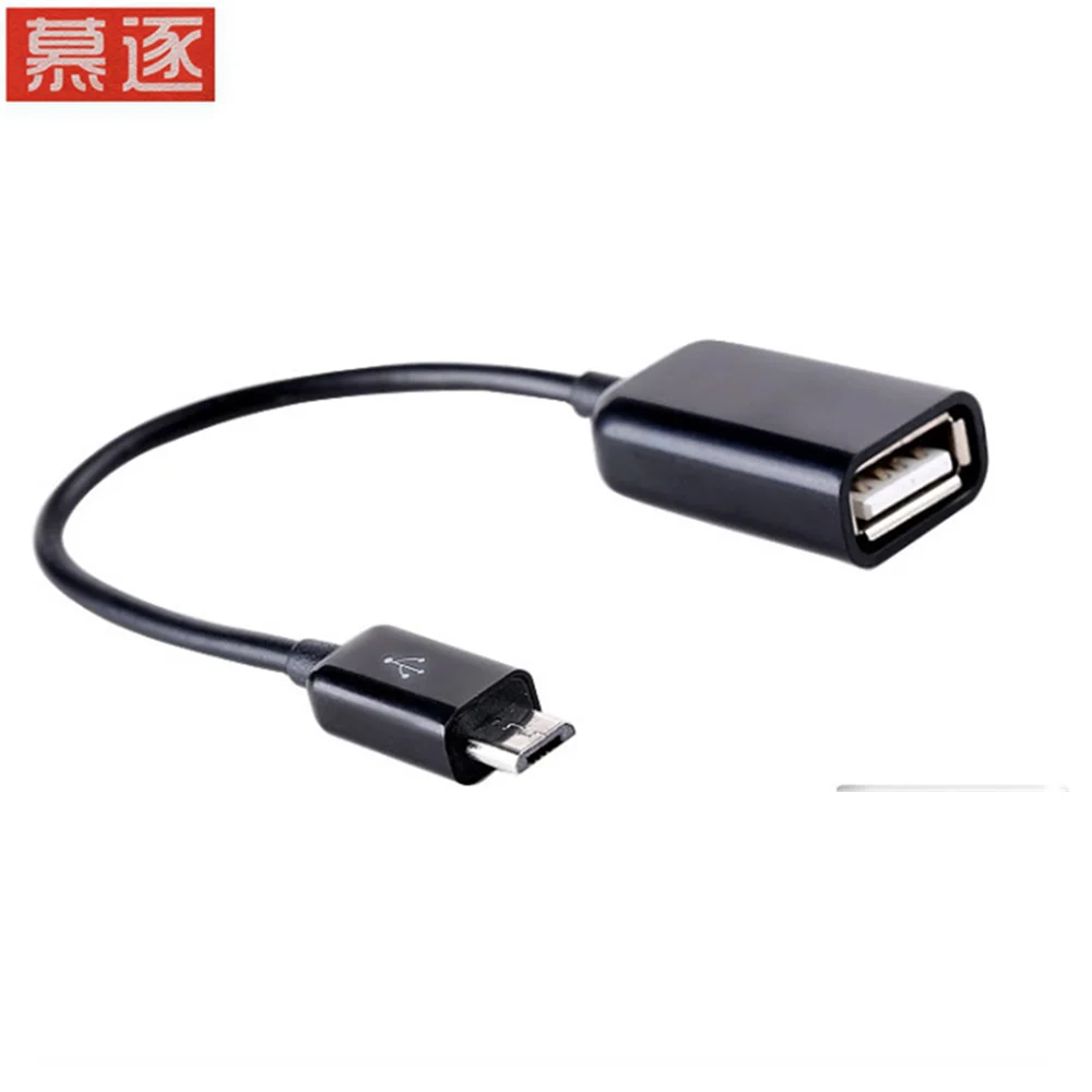 2PCS Black Micro USB OTG Cable Data Transfer Micro USB Male to Female Adapter for Android