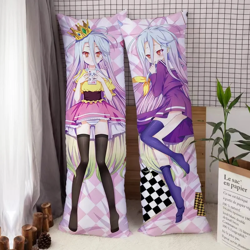 

NO GAME NO LIFE Pillowcase Sora Shiro Cosplay Dakimakura Anime Loli Pillow 3D Double-sided Bedding Hugging Body Pillowcase Gifts