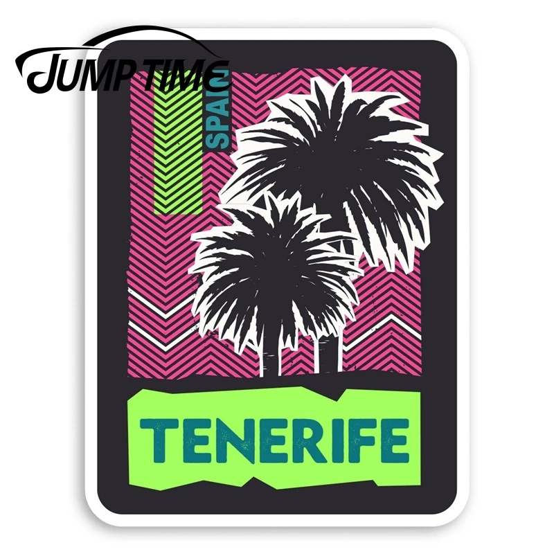 Jump Time Tenerife Spain Vinyl Stickers - Travel Holiday Sticker Luggage Window Bumper Decal Waterproof Car Accessories