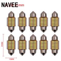 10Pcs reading light led Dual-tip car LED Festoon Dome Interior Reading Light Lamp Bulb 31mm 36mm 39mm 41mm 4014SMD Universal G6