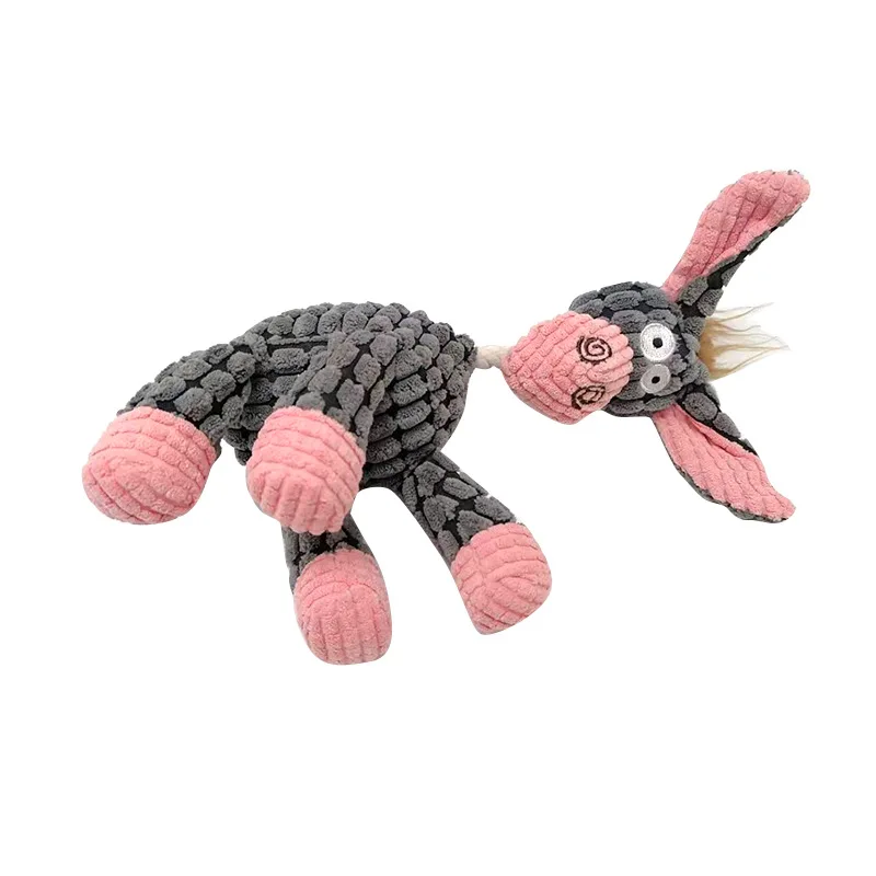 2021 Pet Sound Dog Cotton Rope Molar Chew Toy Dog Toy Plush Donkey Interactive Toy Puppy Chew Toy Puppy Teething Toys