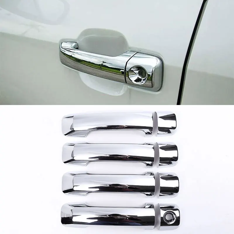 For Toyota Tundra Crew Max 2007-2016 For Toyota Sequoia 2008-2015 ABS Polish Chrome Exterior Car Door Handle Cover Trim 8 set