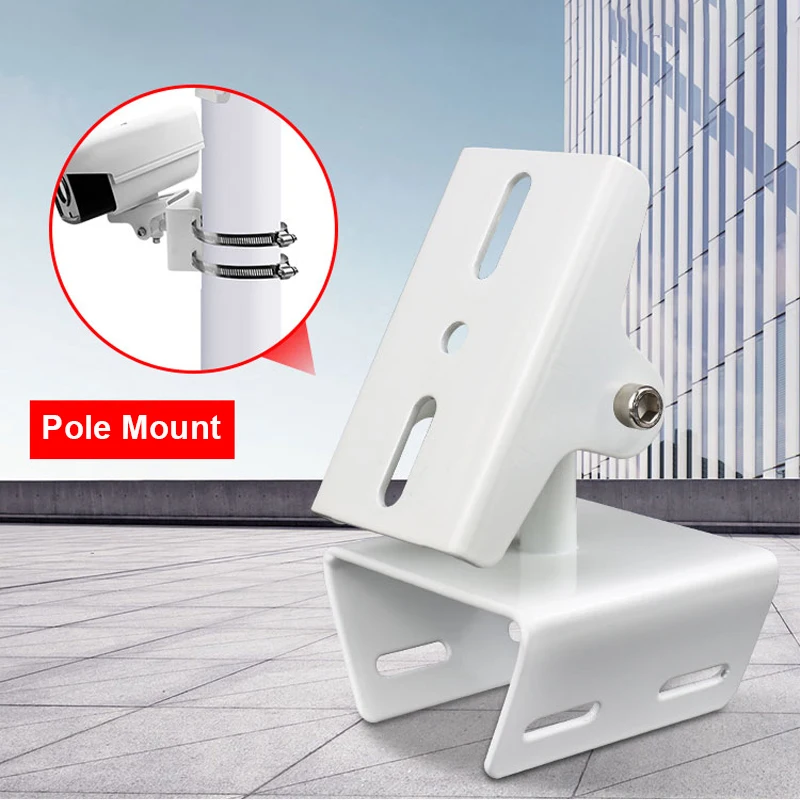 Indoor Outdoor Multi-Angle Adjustment Security CCTV Camera Holder Stand Support Metal Hoops Cross Arm Mount Pole Mount Bracket