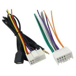 Car Audio Wiring HarnessCable Harness Plug With USB AUX Line For KIA K2K5 Sportage Compatible With Hyundai Sonata