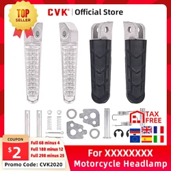 CVK 1Pair Aluminum Alloy Anti-Skid Black CNC Folding Foot Pegs Pedal Rest Front and Rear Footpegs Footrest For HONDA CB400 VTEC