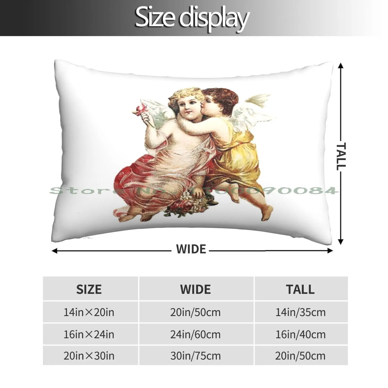 Pair Of Cupids / Love / Cherubs Pillow Case 20x30 50*75 Sofa Bedroom Anchor Design Anchor Pattern Vertical Anchors Sailboat