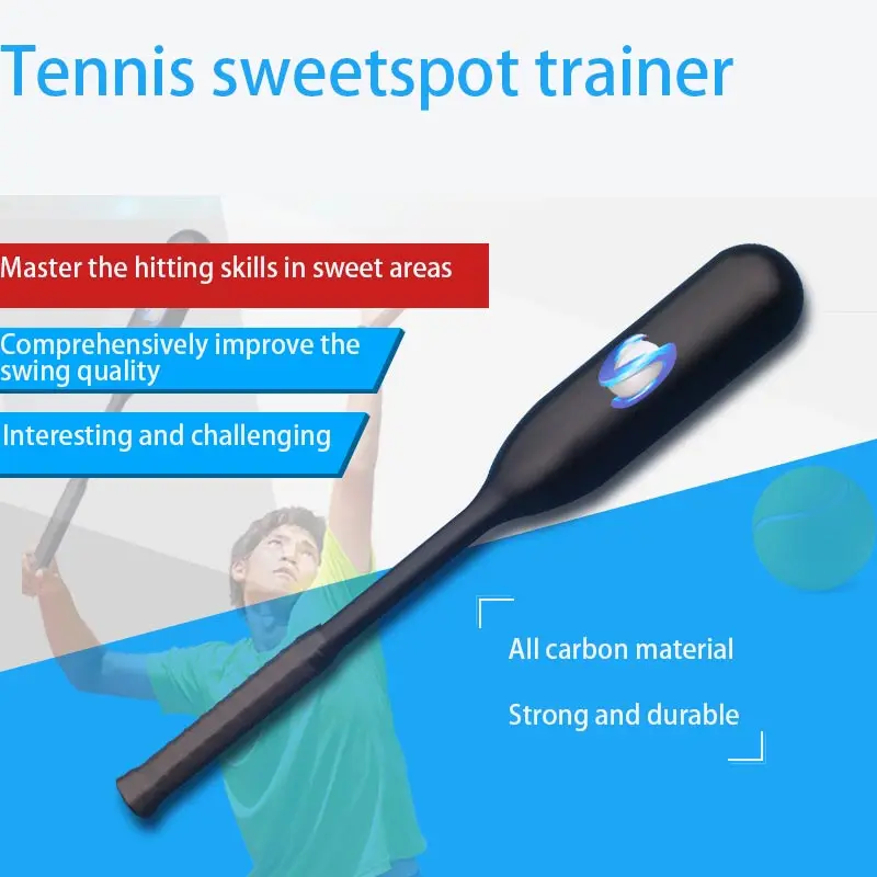 Tennis Sweet Spot Trainer Click Bat Forehand Backhand Swing Serve Trainer  Professional Tennis Fitness Equipment Accessories