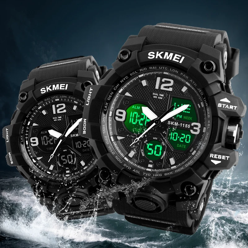 Nuovi orologi sportivi da uomo di moda SKMEI marca quarzo analogico LED orologio militare digitale impermeabile orologio da polso Relogio Masculino