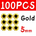 100 piezas de 5 mm doradas