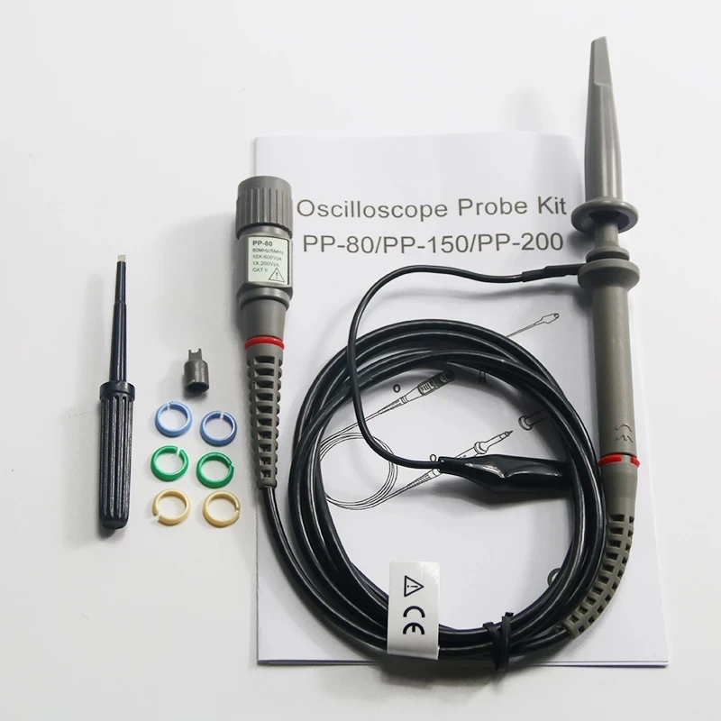 Hantek PP-80 PP-150 PP-200 Oscilloscope Probes x1 x10 60MHZ 100MHZ 200MHZ Osciloscopio Accessories Part for Kit Test Probe