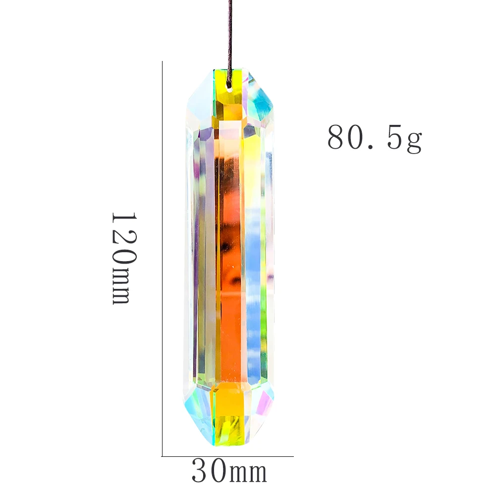 Imagem -06 - Pilar Prismas de Cristal Suncatcher Rainbow Maker Shinning Pendurado Pingente para Peças Lustre Faça Você Mesmo Decoração para Casa 120 mm ab Cor