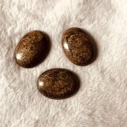 Groothandel 2 Stuks Natuurlijke Bronzite Bead Cabochon,30X40Mm 22X30Mm 15X20Mm Ovale Edelsteen Kraal Cabochon Ring Gezicht Voor sieraden