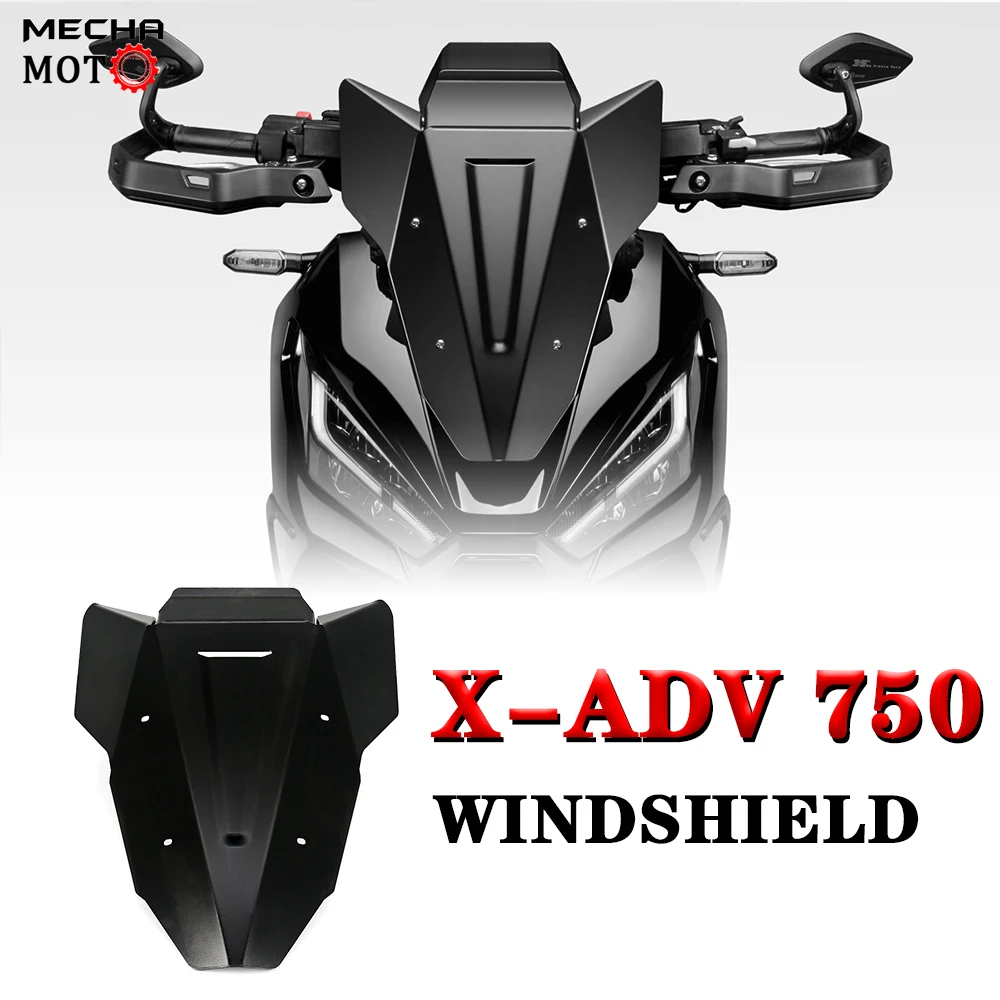 

windshield black Metal front windscreen airflow wind deflector For Honda x adv xadv 750 Accessories 2021