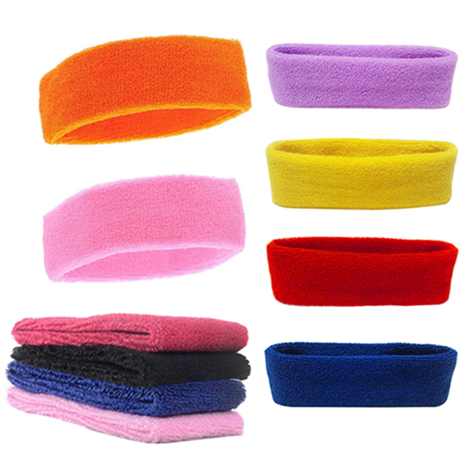 Fashion Women Sports Sweat Sweatband Headband Adult Solid Yoga Gym Stretch Head Men Hair Band for woman