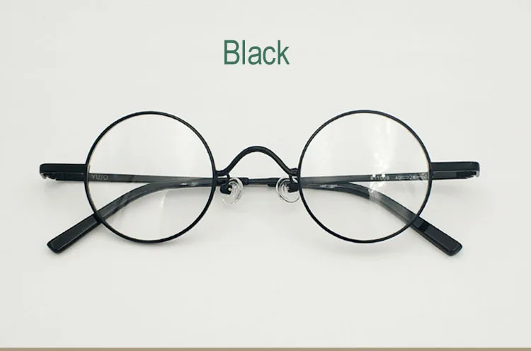 Brillengestell Herren Metall Retro Runde Korrektionsbrille Myopie Optische Brille Rund Durchmesser 40mm Kleiner runder Rahmen Damen – Detail 10