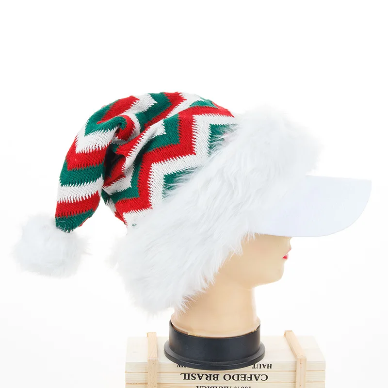 

20pcs Adult Women Hat Snowflake Print Santa Knit Beanie Headwear Party Props Navidad Christmas