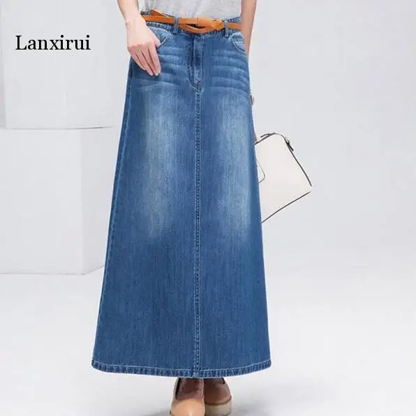 

Female Long Skirts Womens Maxi Skirt Denim Ladies Skirt Tutu Retro Vintage Maxi Jeans Skirts Womens High Waist