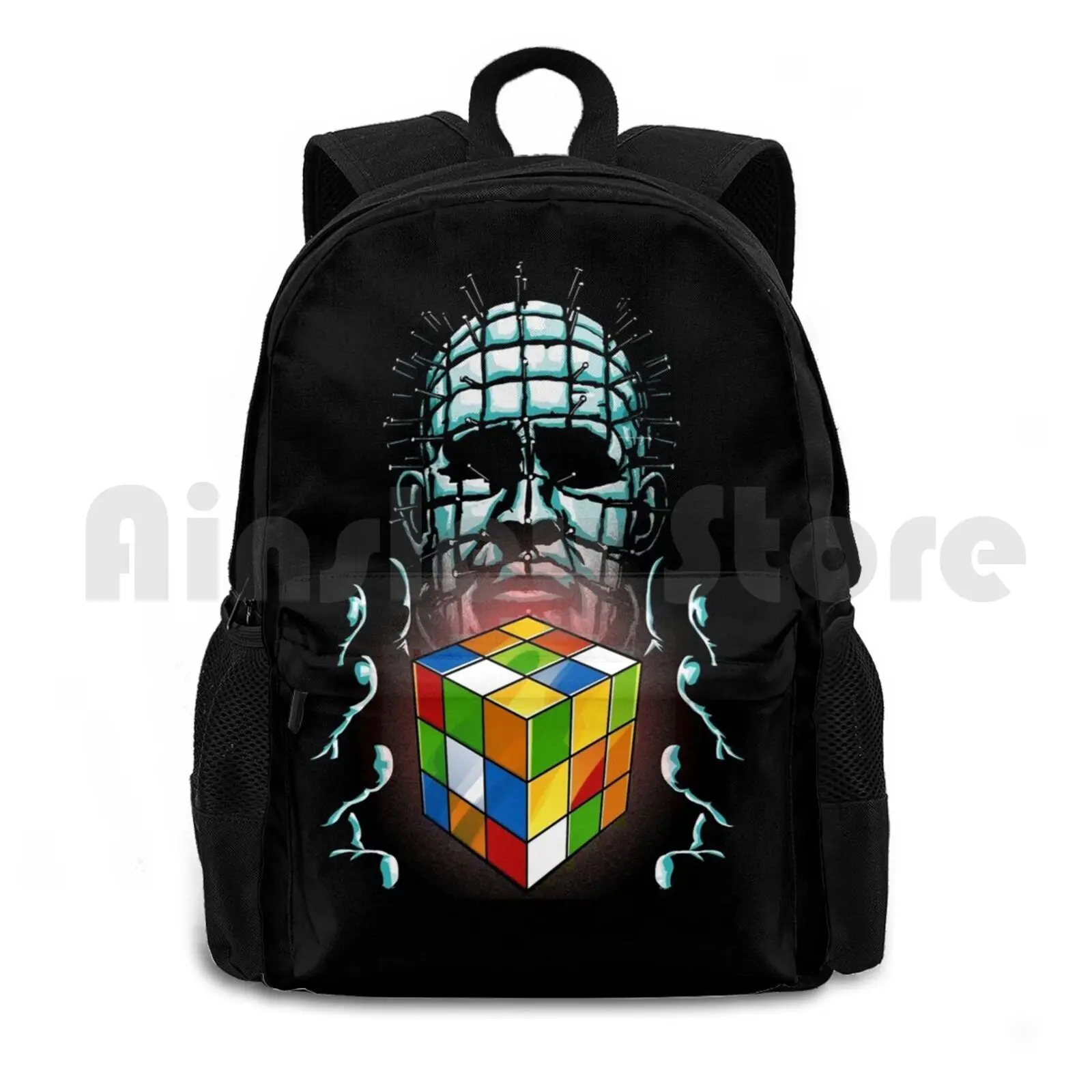 The Box Outdoor Hiking Backpack Waterproof Camping Travel Hellraiser Pinhead Horror Cub Monsters Classic Horror Movies