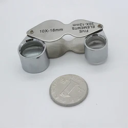 10X 20X Pocket Loupe Magnifier Jewelry Magnifying Glass Handheld Magnifying Glass Tool Reading Magnifier