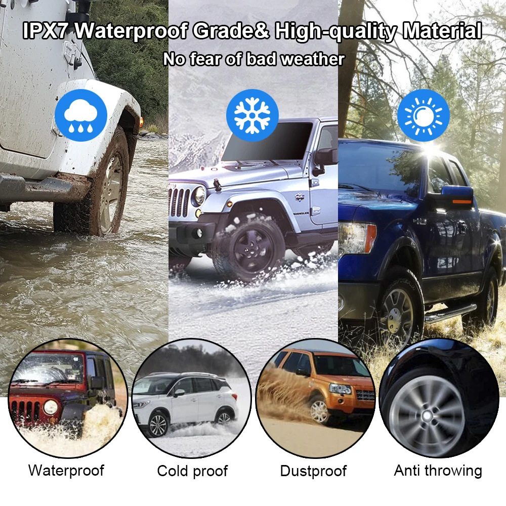 Wireless Solar TPMS Car Tire Pressure Sensors Monitoring System Tyre Diagnostic Tools Digital Set,Portable Tester Gauge Optional