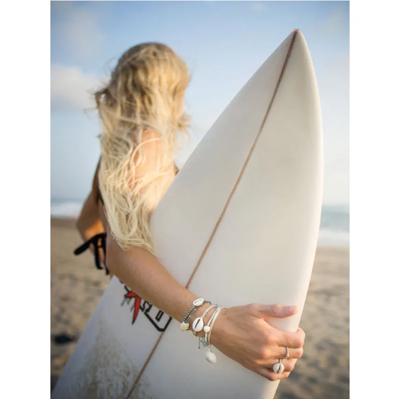 Tiny Natural Sea Cowrie Beaded Elastic Ring Handmade Jewelry