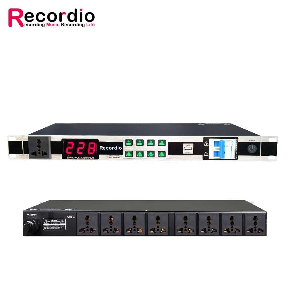 GAX-DB05 alimentatore Switching professionale 9/10 canali DJ sistema audio ininterrotto regolatore di sequenza di potenza Display a LED