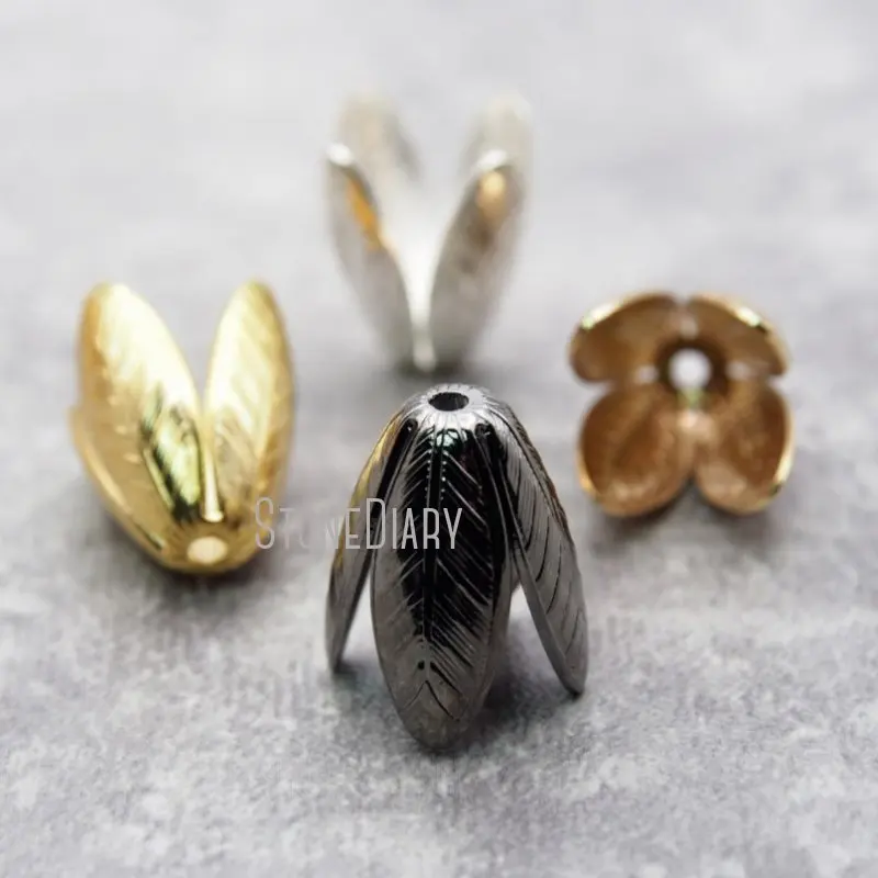 

FC20390 Large Flower Petal Bead Cap Artisan Silver Beadcap Silver Leaf Bead Cap Antique Silver Cap 19x13mm