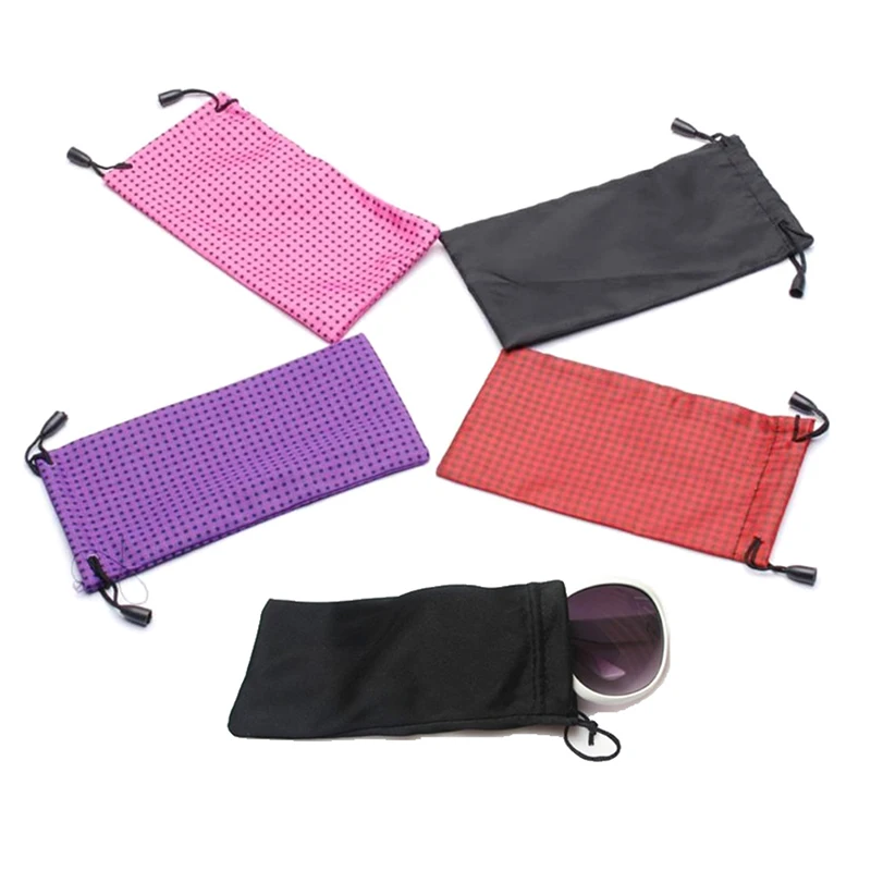 1Pc/Set Soft Cloth Glasses bag sunglasses case Waterproof Dustproof eyeglasses pouch Eyewear Accessories custom logo