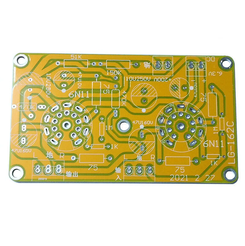 Buffer 6N11/6DJ8 Tube SRPP Preamplifier Headphone Amplifier Bare PCB Board